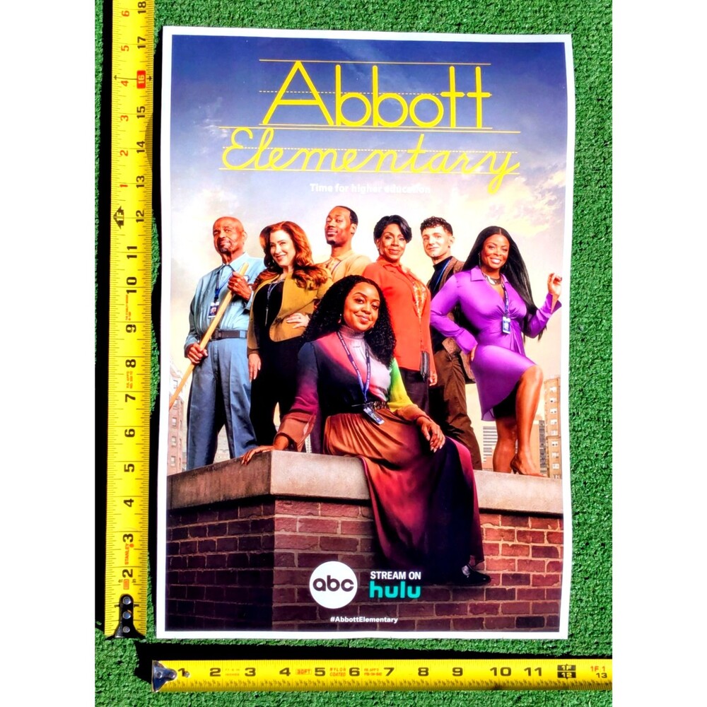 Abbott Elementary Cast 12"x18" Original Promo TV Poster SDCC 2024 Hulu/ABC New